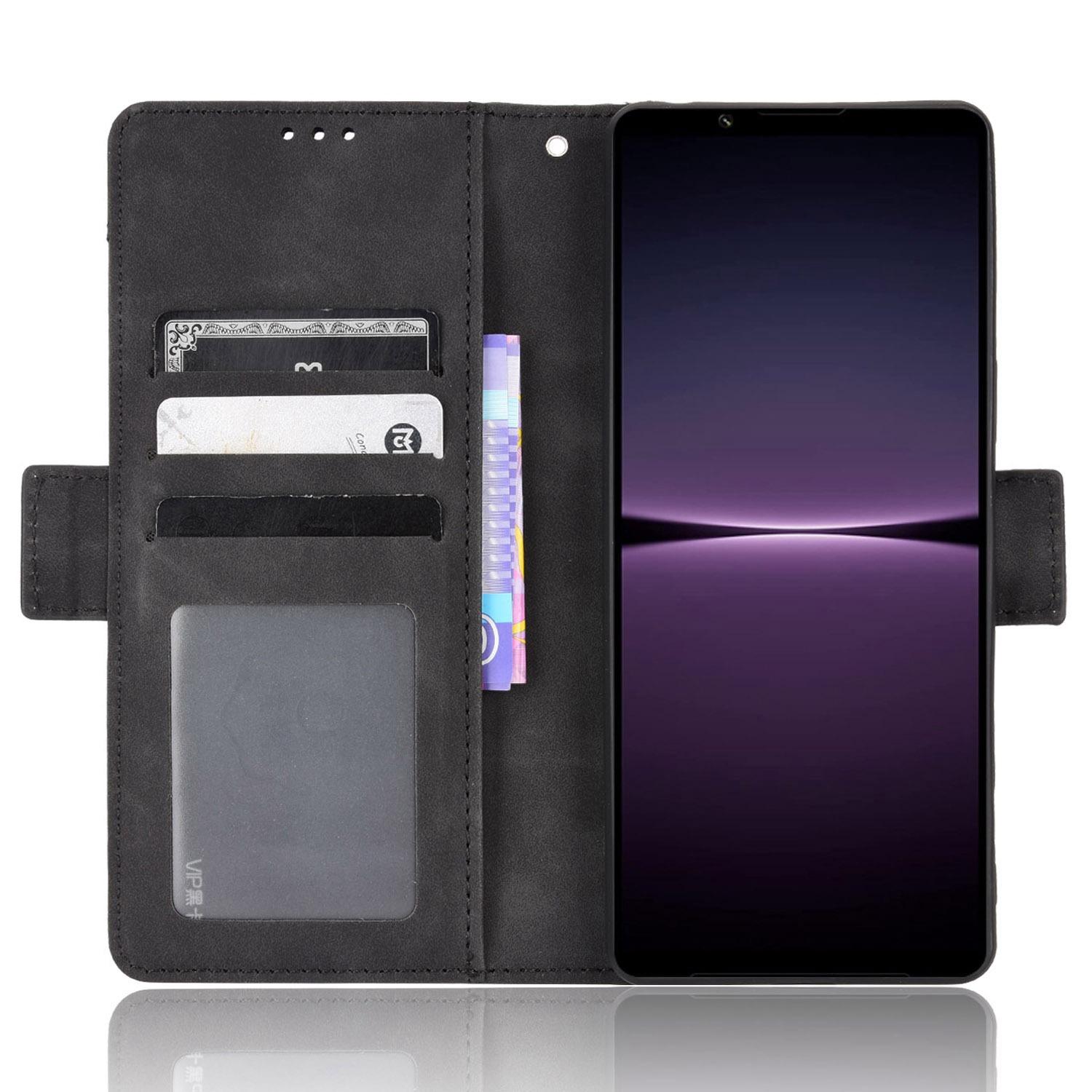 

Anti-scratch Phone Bag Case for Sony Xperia 1 IV,Magnetic Flip Wallet Style Stand Shockproof PU Leather Phone Cover Black