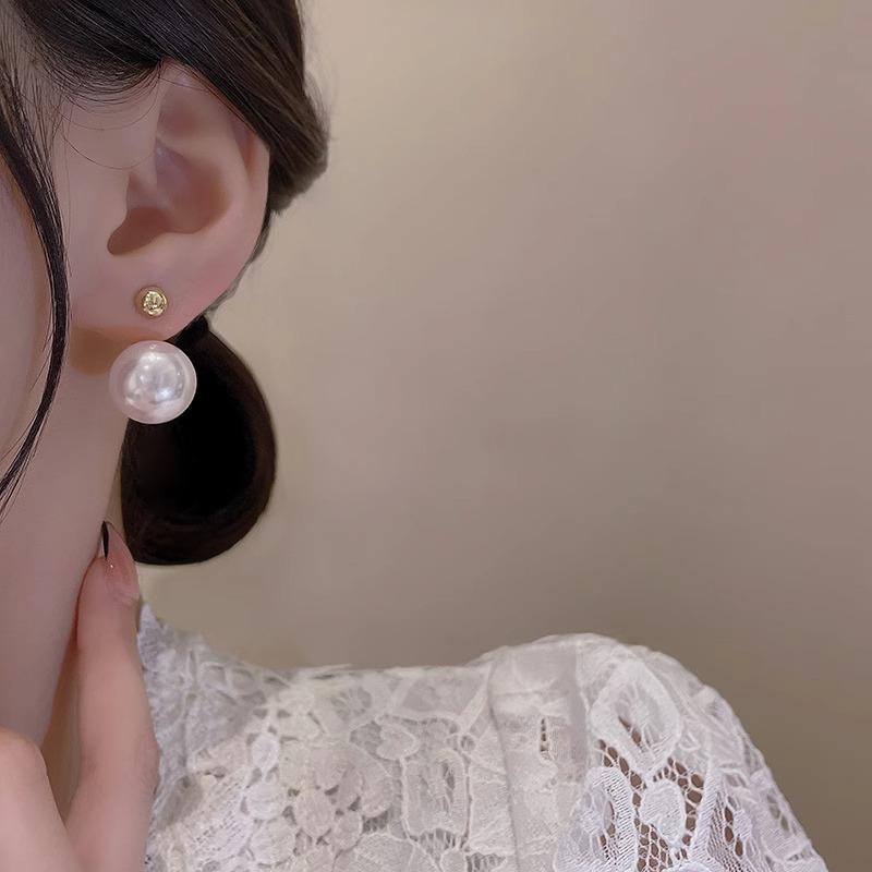 Sweet Cool Two-wear Pearl Earrings Fashion Versatile Design Women's Personalized Temperament Everyday Fashion Ear Jewelry
