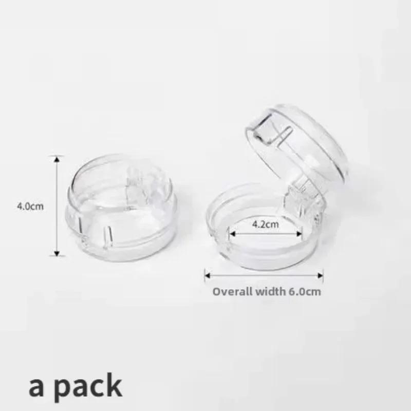 2pc Stove Knob Cover Clear Black Universal Size Gas Knob Covers Knob Covers Prevent Kids & Pets from Turning On Stoves