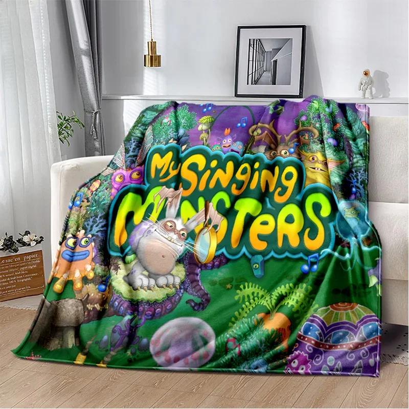 My Singing Monsters Video Game Cartoon Soft Plush Blanket,Flannel Blanket Throw Blanket for Living Room Bedroom Bed Sofa Picnic