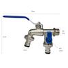1/2" Zinc Alloy Faucet Brass Water Faucet Outside & Inside Used Easy Turn On/off Lever Handle Watering Supply Taps Ball Valve