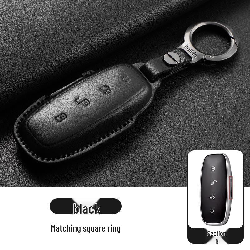 

Denza D9 DM-i Car Key Case: Genuine Cowhide Cover with N7 N8 Model Compatibility for Interior Enhancement