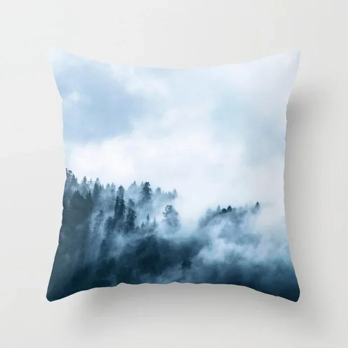 Geometric Blue Nordic Cushion Pillowcase Scandinavian Pillowcase