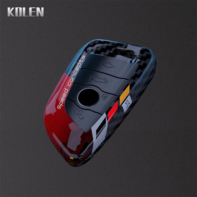 ABS-Kohlefaser-Autoschlüsselgehäuse-Abdeckungsschale für BMW 1 3 5 7 Serie X1 X3 X4 X5 X6 G20 G30 F15 F16 G01 G02 G05 F10 F20 F30 G07 F34