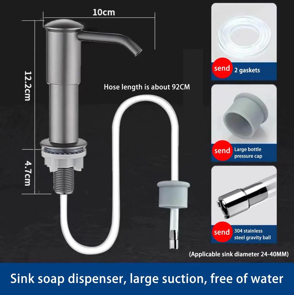 Liquid Soap Dish Soap Dispenser Kitchen Countertop Soap Dispenser Sink Dispenser Hand Cleaner Holding Tools Kitchen Pressure