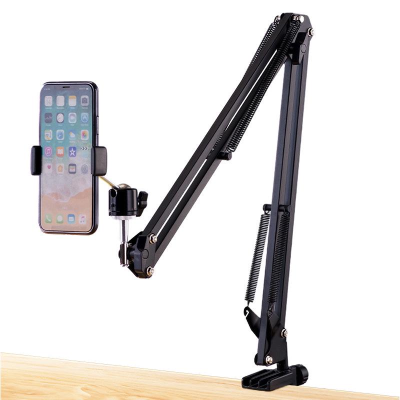 Rotating Folding Metal Arm for Mobile Phones & Tablets: Bedside, Desktop, or Coffee Table.