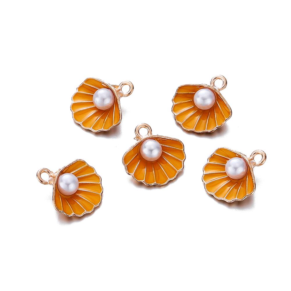 10Pcs Ocean Starfish Shell Charms With Imitation Pearl Pendants For Necklace Bracelet Pendants DIY Jewelry Making Accessories