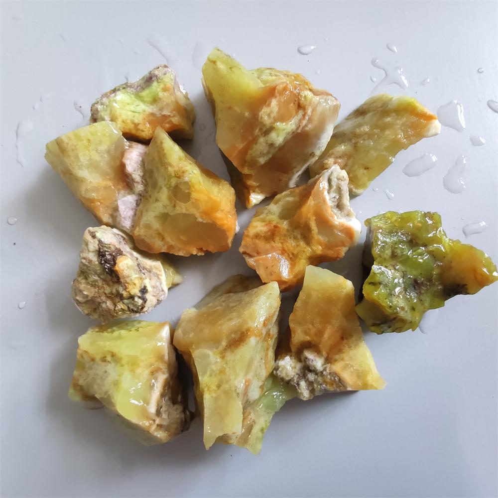 Diffusore di pietra opale verde naturale Olii Pietra grezza Roccia minerale Campione Reiki Guarigione Pietra grezza Raccolta Decorazione per la casa Pietra