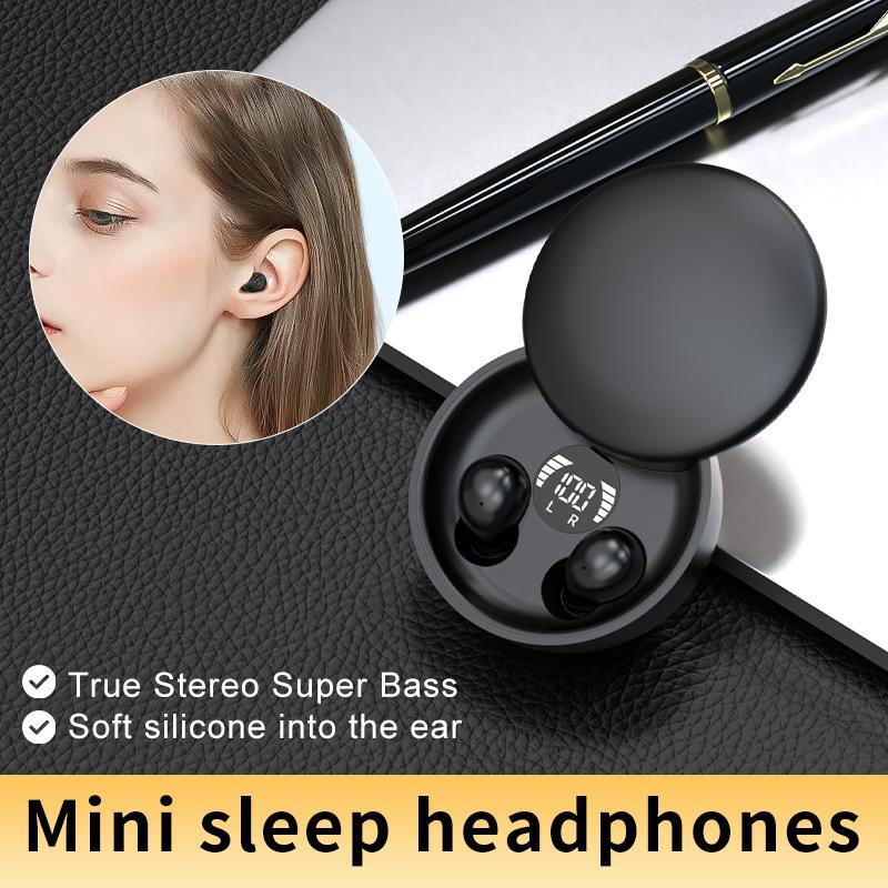 2024 Ultra Mini Invisible Sleep Wireless Earphone Small Earbuds Noise Cancelling Hidden Sport Game Headphones HD HIFI Bass Sound Headset Sliding