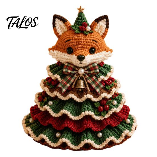 Handmade Birthday Gift Ideas Animal Xmas Tree Crochet Kit, Christmas DIY Cute Desktop Holiday Decorations Highland Cow Forest Craft Kit for Beginners,