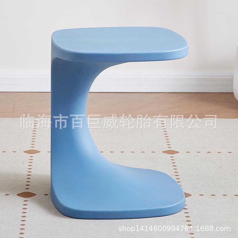 Plastic American Bedside Table Creamy Minimalist Coffee Table Water-Fill Balcony Side Stand Space-Saving Corner Table