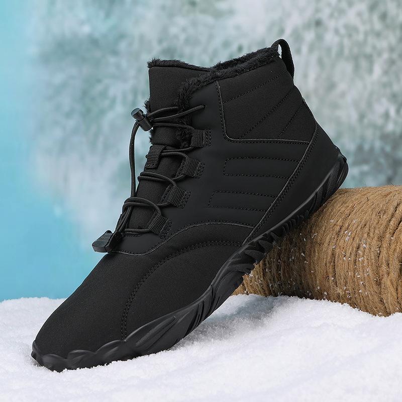 Sports cotton shoes men's and women's velvet warm boots five-finger wear-resistant non-slip snow boots winter thickened couple shoes