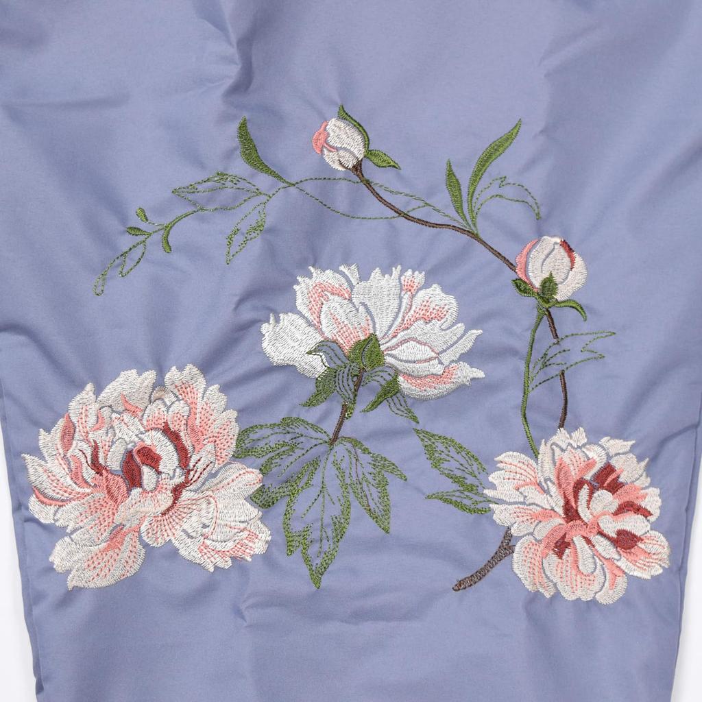 Chinoiserie Modern Flower Bag for Women, Waterproof, Water-Repellent, Twin Protect, 3-Way, Umbrella Holder, Flower Arrangement Bag, Peony Embroidery,