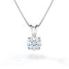 Gift from New York 1.25ct Platinum-Plated Solitaire Necklace for Women, 925 Sterling Silver, Hypoallergenic, Gift for Women