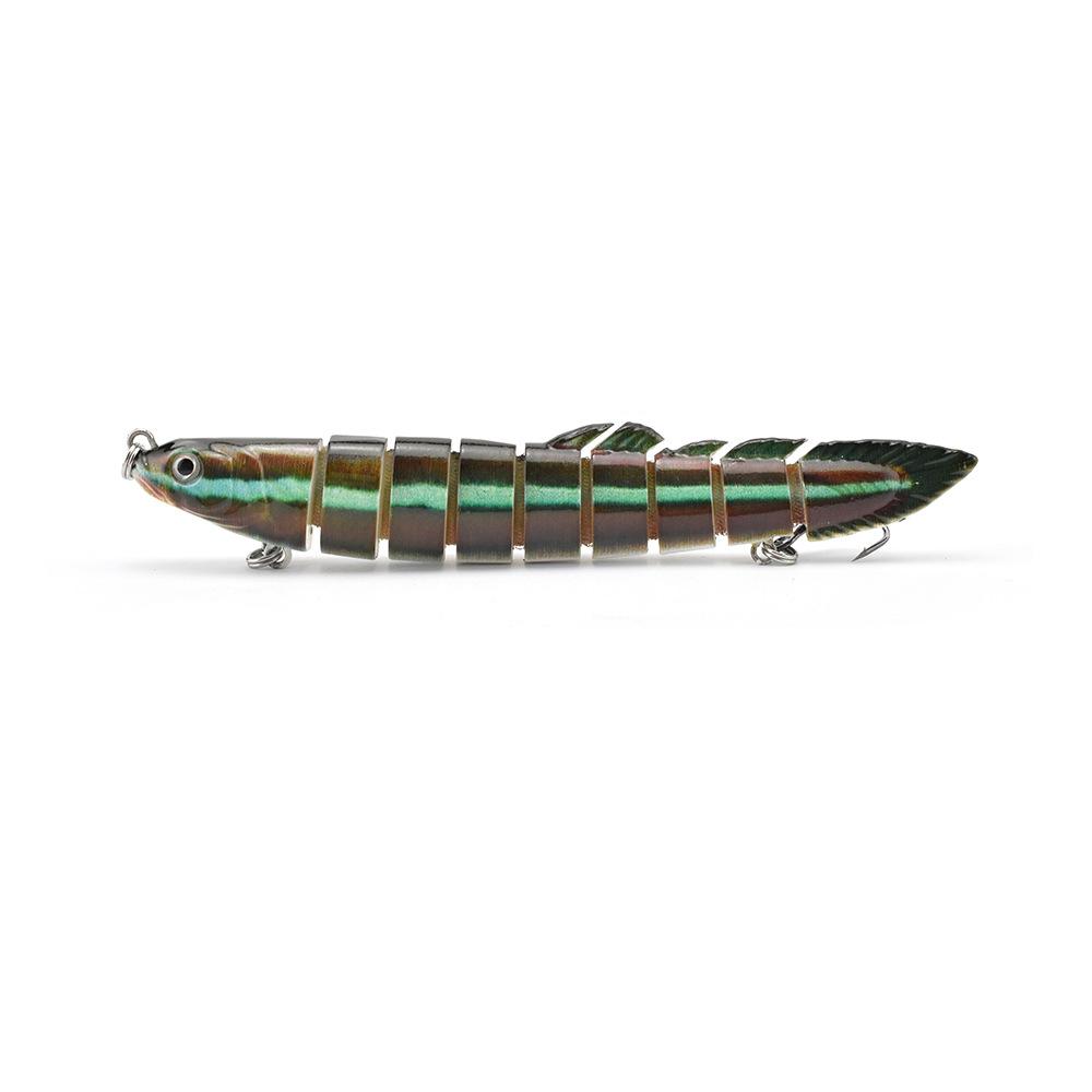 Cloth Strip Link, Flexible Swimming Posture, Multi-Section Fish 9 Sections, Loach Freshwater Simulation Bait Abs Plastic Simulation Luya Fish