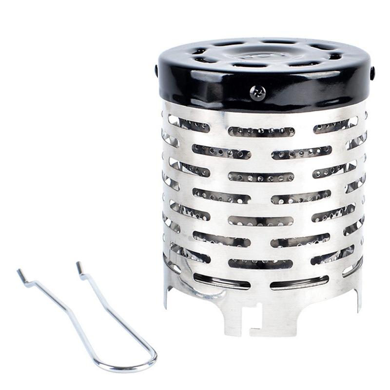 STARCAMP Mini Portable Camping Gas Stove Stainless Steel Folding Heater for Outdoor Patio Butane Fuel Heating Cover Included