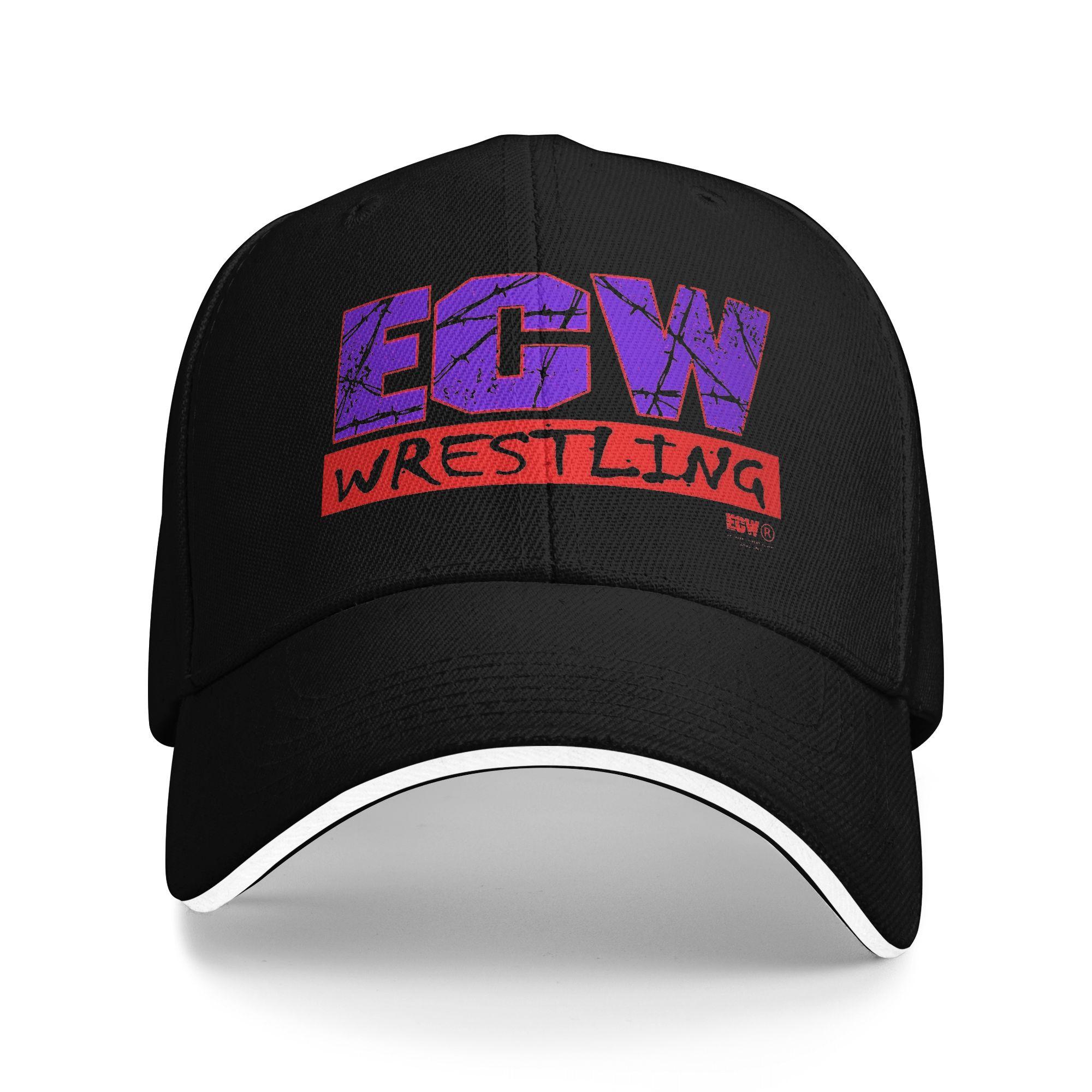 Ecw Hardcore Wrestling Baseballkappe Laufen Hippie Sonnenschutz Trucker-Mütze Herren Erwachsene Klassischer Druck Snapback-Kappe One Size black