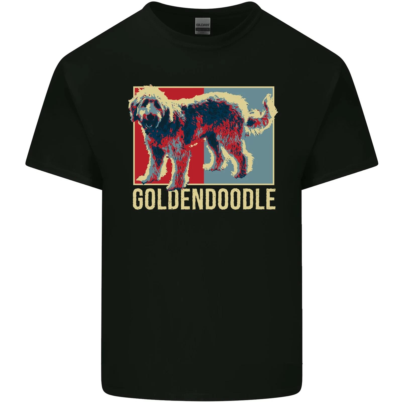 Goldendoodle Dog Art Kids T-Shirt Childrens S