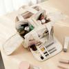 Women's Large Capacity Travel Cosmetic and Toiletries Organizer with Multiple Compartments, Durable Cosmetic Case with Handle