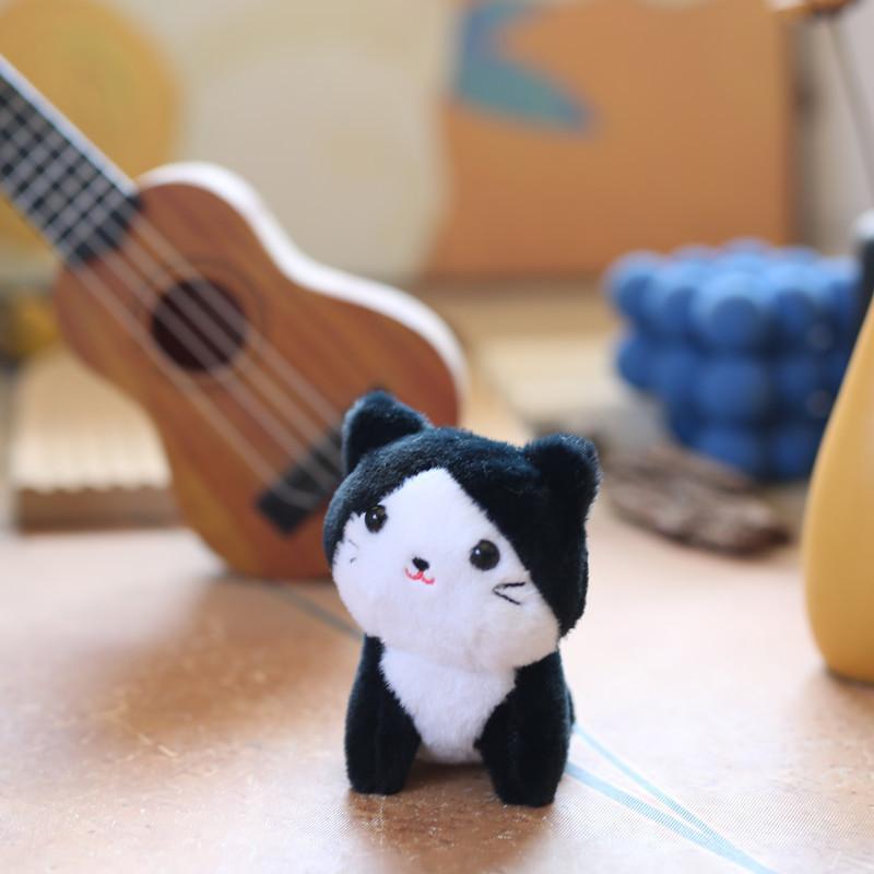 Adorable Plush Cat Keychain Soft Cuddly Toy With Pp Cotton Filling