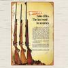Vintage Metal Wall Sign  Garcia Sako Rifles Advertisement Featuring Model 72 Traditional Iron  Rustic Home Decor for Liv