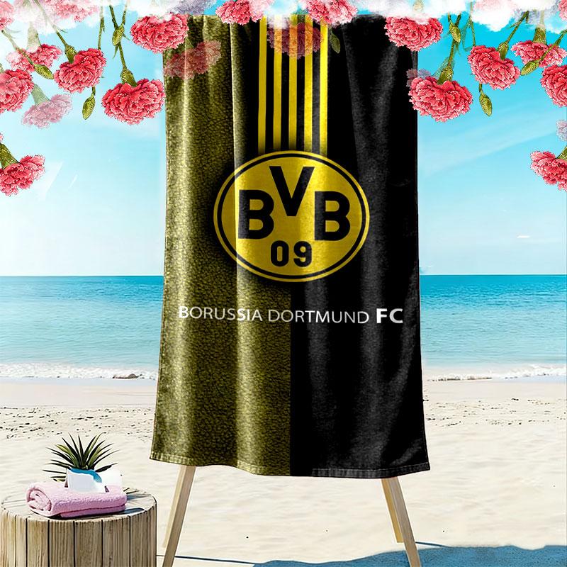 Borussia Print Beach Towel, Large Soft Quick Dry Towel for Beach Camping Swimming