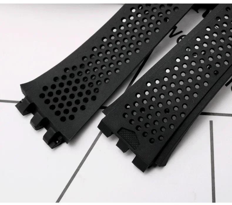 Gloednieuwe siliconen horlogeband voor TAG HEUER Carrera Series horlogeband voor heren concave convexe interface horlogeband armband