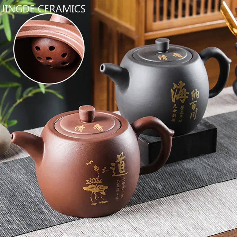 Yixing Purple Clay Tea Pot Chinese Large Capacity Teapot Tradition Beauty Tea Infuser Retro Tea Set Household Drinkware 1000ml