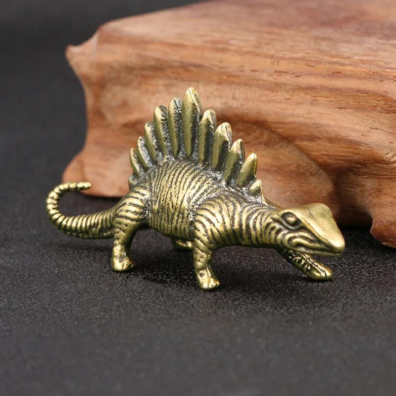 Jurassic Dinosaur Ornament Cretaceous Aquascape Mini Sculpture Accessories Copper Home Desktop Decoration Crafts Collection