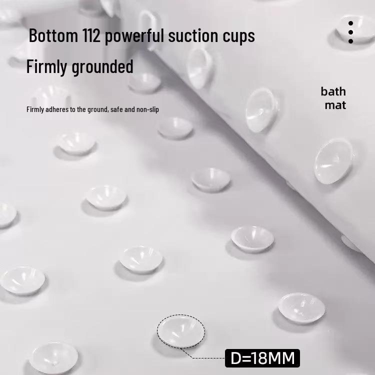 PVC Anti-Slip Bathroom Shower Mat with Water Barrier