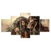 Native Indian Women Horse Painting Scene 5 Piece Five Panel Wall Canvas Print Modern Art Poster Picture Home Decor Gift For Him For Her