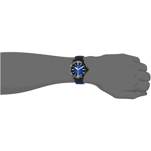 Tissot Seastar Men's Watch with Leather Strap and Blue Dial, Officially Imported, Model T1206073704100