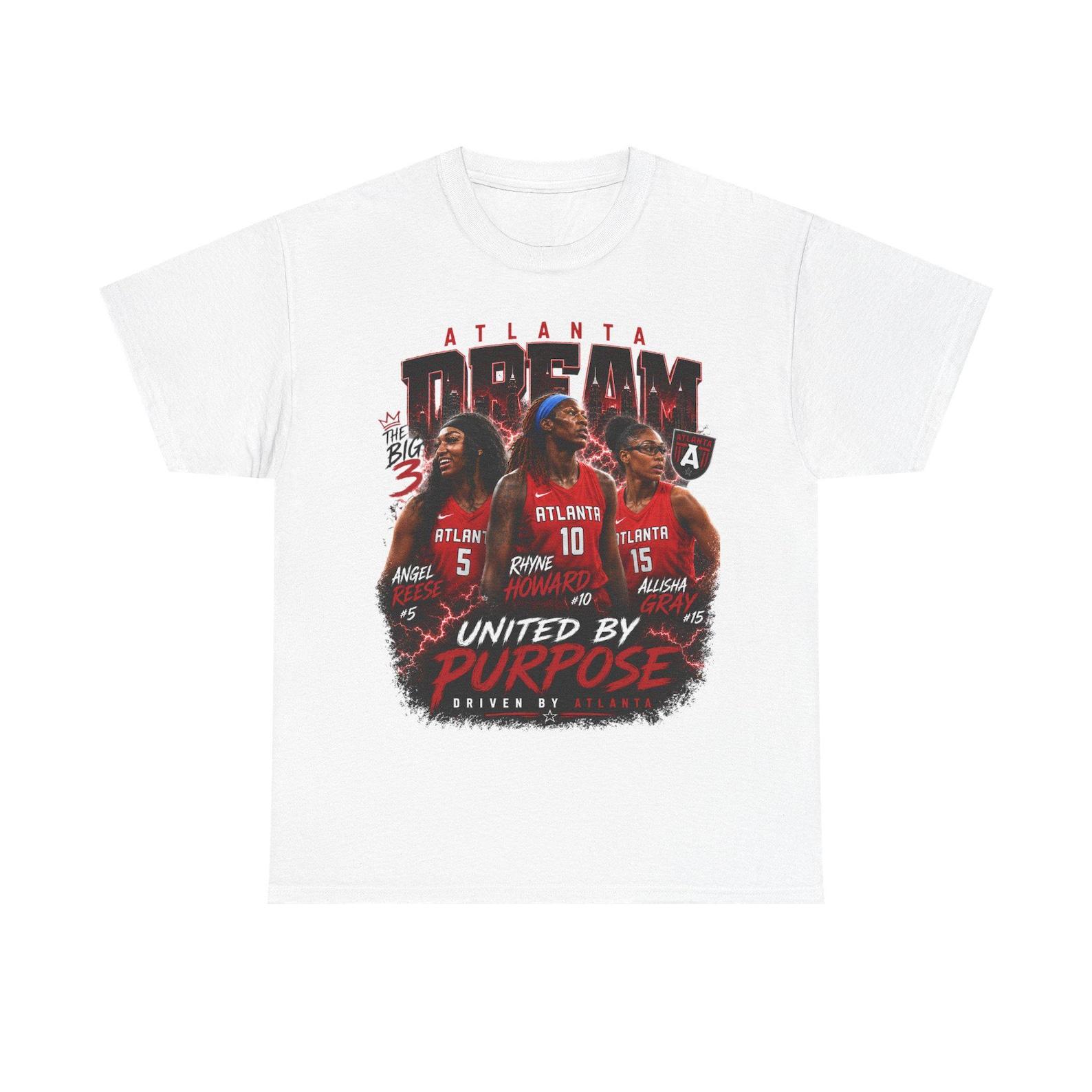 Atlanta Dream United Team T-Shirt | WNBA Reese Gray Howard Atlanta Basketball Tee S