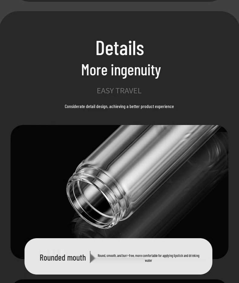 Magnetic Tea Infuser Cup: High-Temperature Resistant Glass, Portable, Office-Ready, Tea & Water Separation Design