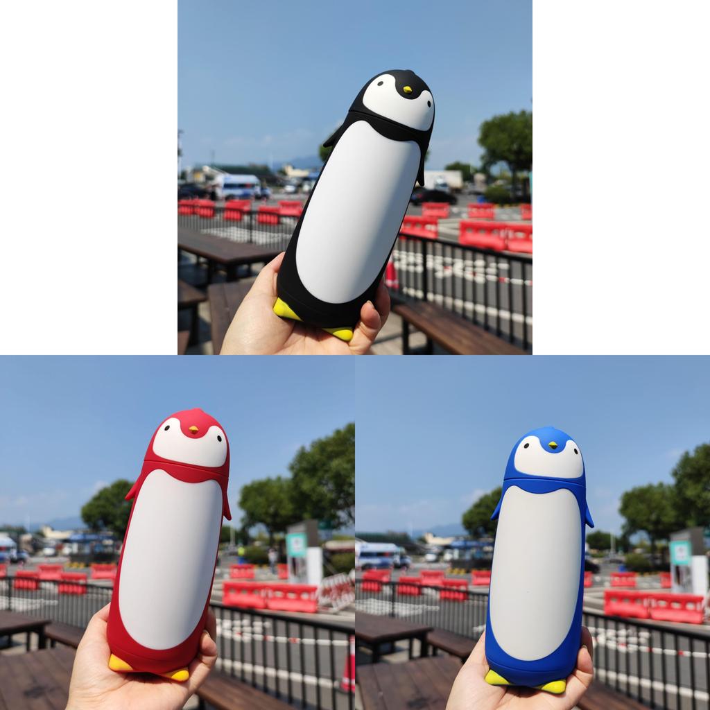 Adorable Penguin Insulated Water Bottle With Twist Lid For Office And Outdoor