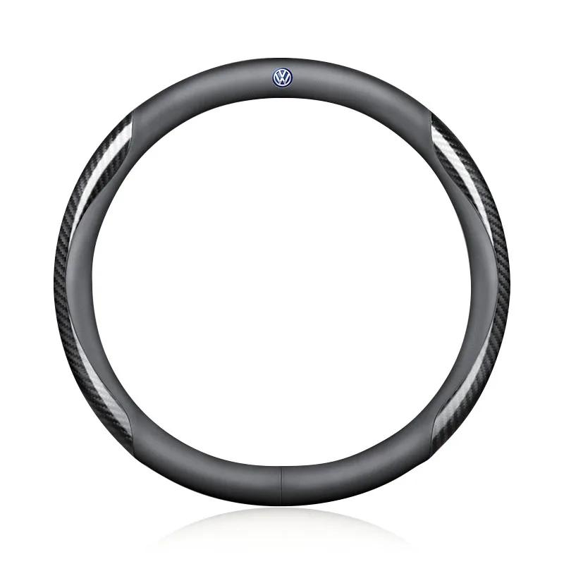 

New Car Steering Wheel Cover Anti Slip PU Leather Steering Covers For Volkswagen VW GTI Rline R Golf Amarok Phaeton Teramont ID3
