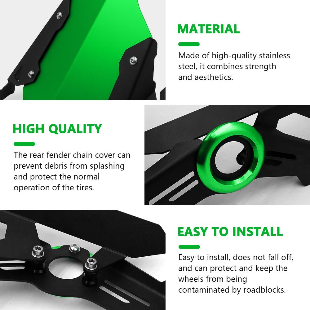 For Ninja400 Z400 Ninja 250 400 2017-2023 2022 Motorcycle Rear Fender Mudguard Wheel Hugger Splash Guard Bracket Accessories