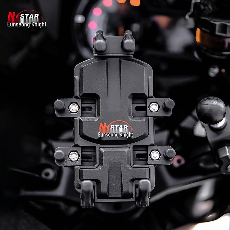 Enxing Knight Shock-Absorbing Motorcycle Phone Holder with Wireless Charging - Popular and Available.