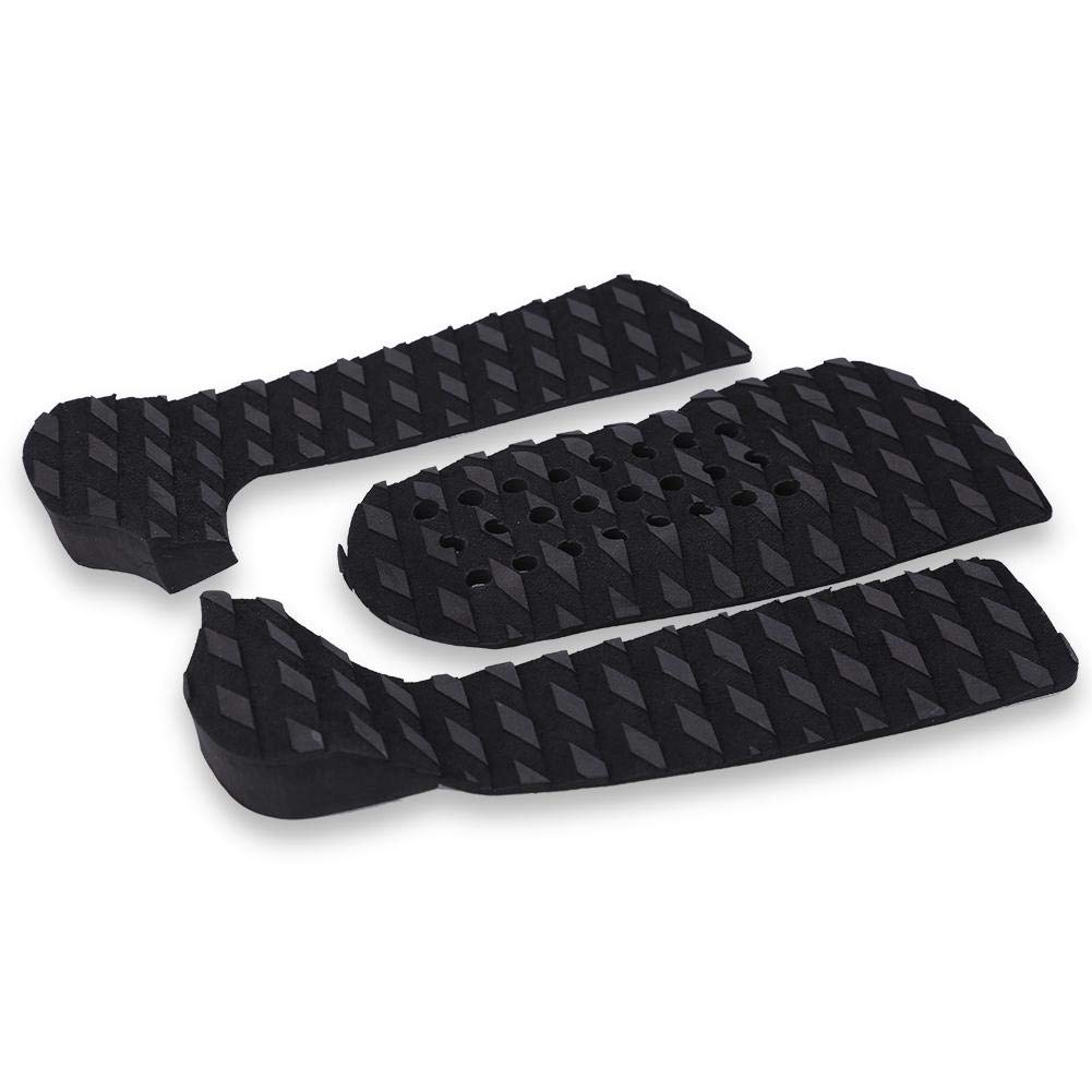 Surfboard Traction Pad, Deck Pad, Non-Slip Traction Pad, Tail Pad, Deck Grip, Front Deck Pad for Surfboards or Skimboards (Black)