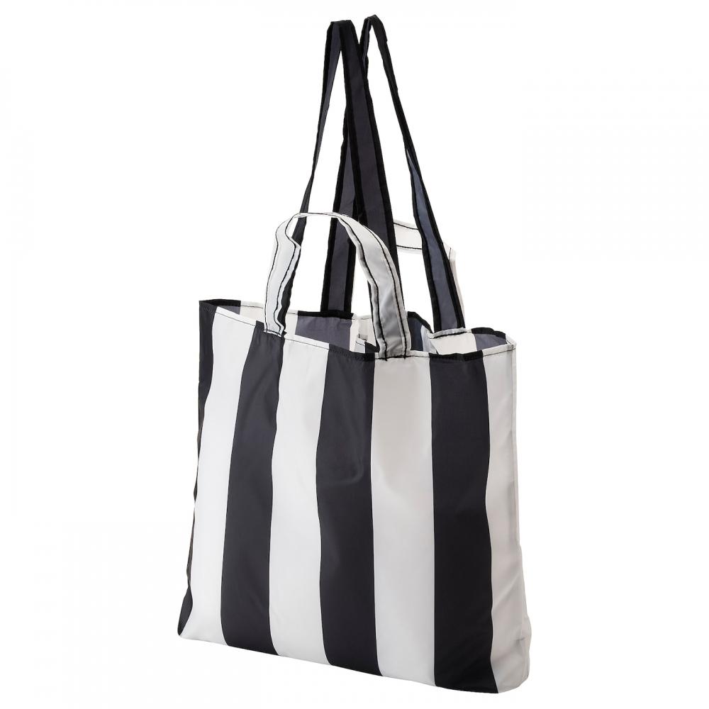 

IKEA SKYNKE Корзина Stripe Black White 45x36 см