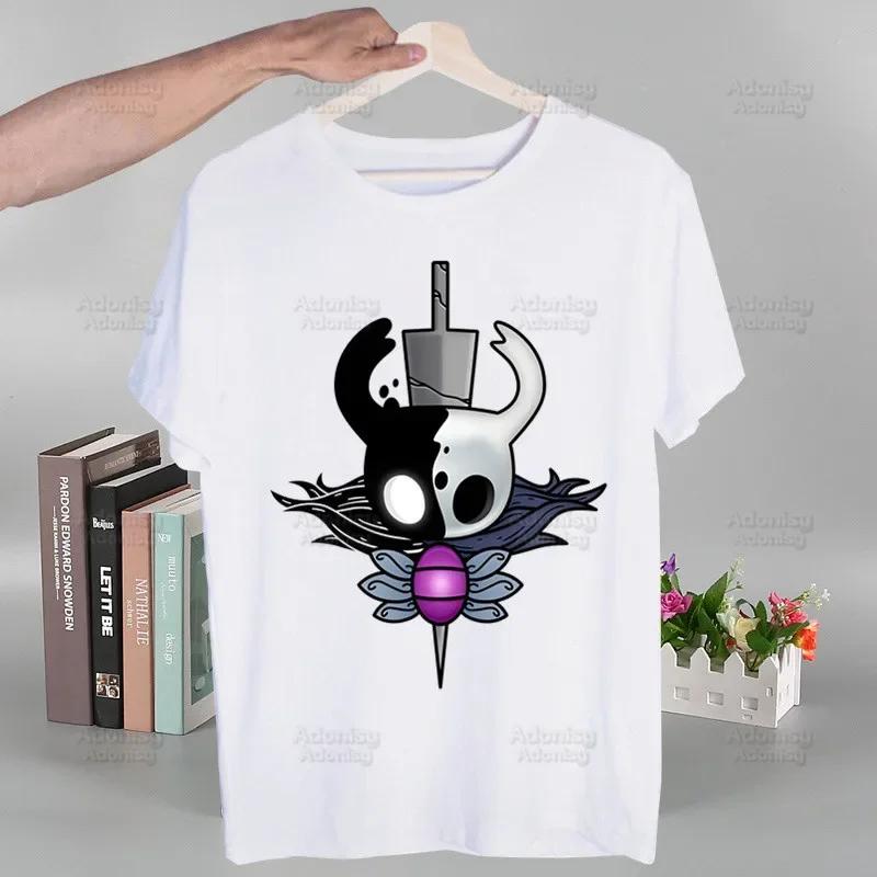 Hollow Knight Módne T-shirt s potlačou Letné Unisex Novinka Krátky rukáv Hra Kreslený film Unisex Tričko Unisex Zábavné topy Tričko
