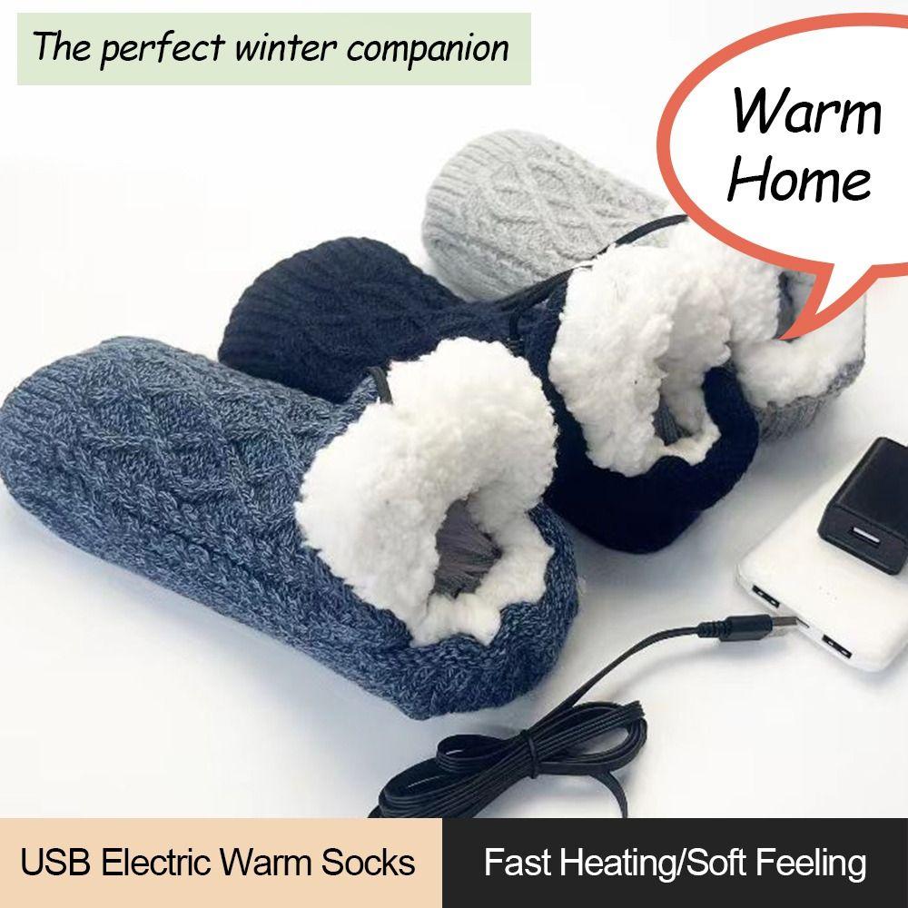 Șosete Electrice Calde de Iarnă 5V Încălzire Rapidă Șosete Electrice Încălzite Șosete Moi Încălzite USB Acasă