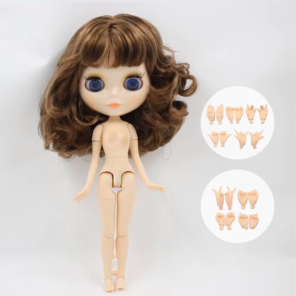 ICY DBS Blyth Puppe Gelenkkörper 30CM BJD Spielzeug Weißes glänzendes Gesicht und mattiertes Gesicht mit zusätzlichen Händen AB und Panel 1/6 DIY Modepuppe 30cm height