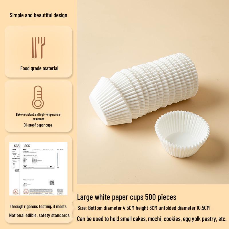 Snowy Niang High-Temp Resistant Oil-Proof Cupcake & Mooncake Baking Mold Paper Cup with Support Bottom.