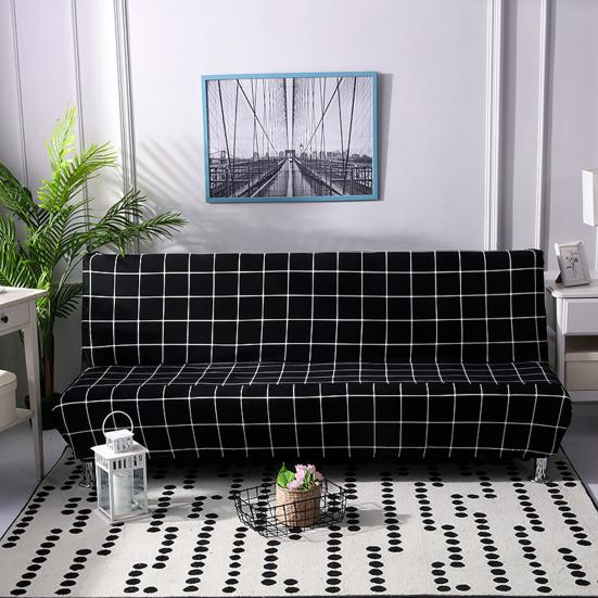 Sofa Protector Eco-friendly Anti-slip Fitted Sheet Type Durable Universal Armless Elastic Sofa Cover for Armless Sofa