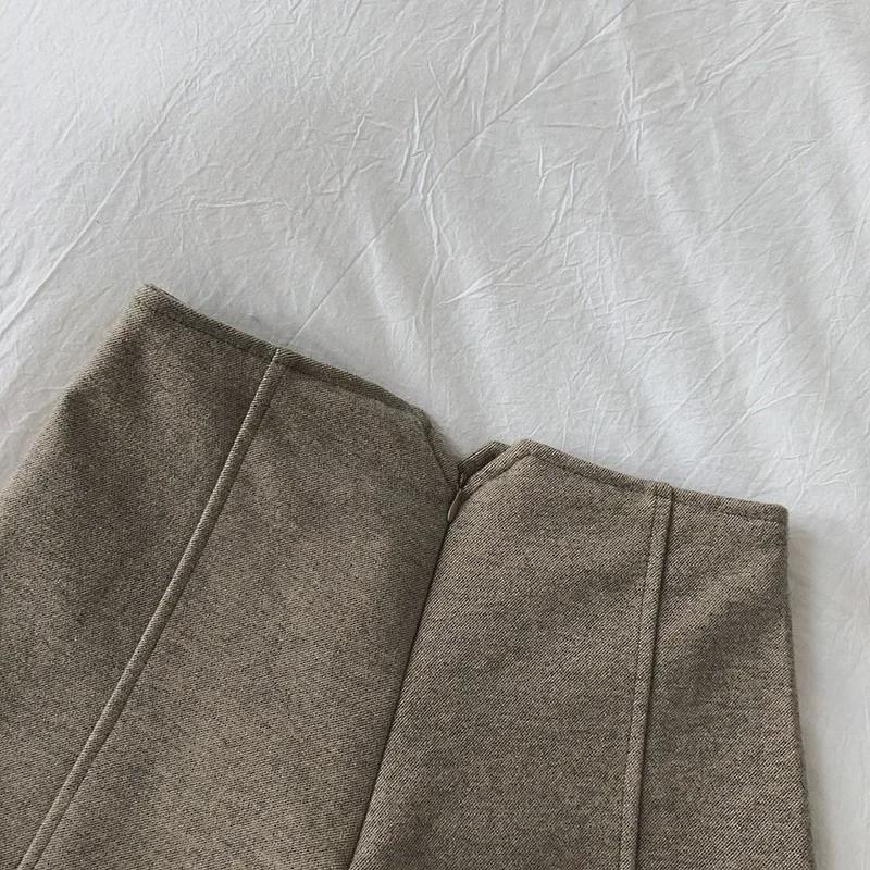 Dámské vlněné kraťasy do A s vysokým pasem: Podzim/zima 2023 Korejské oblečení pro volný čas a outdoor