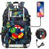 Soccer Print College Student Backpack with USB Charging Port Large Capacity Back To School Bags Women Men Laptop Travel Mochila