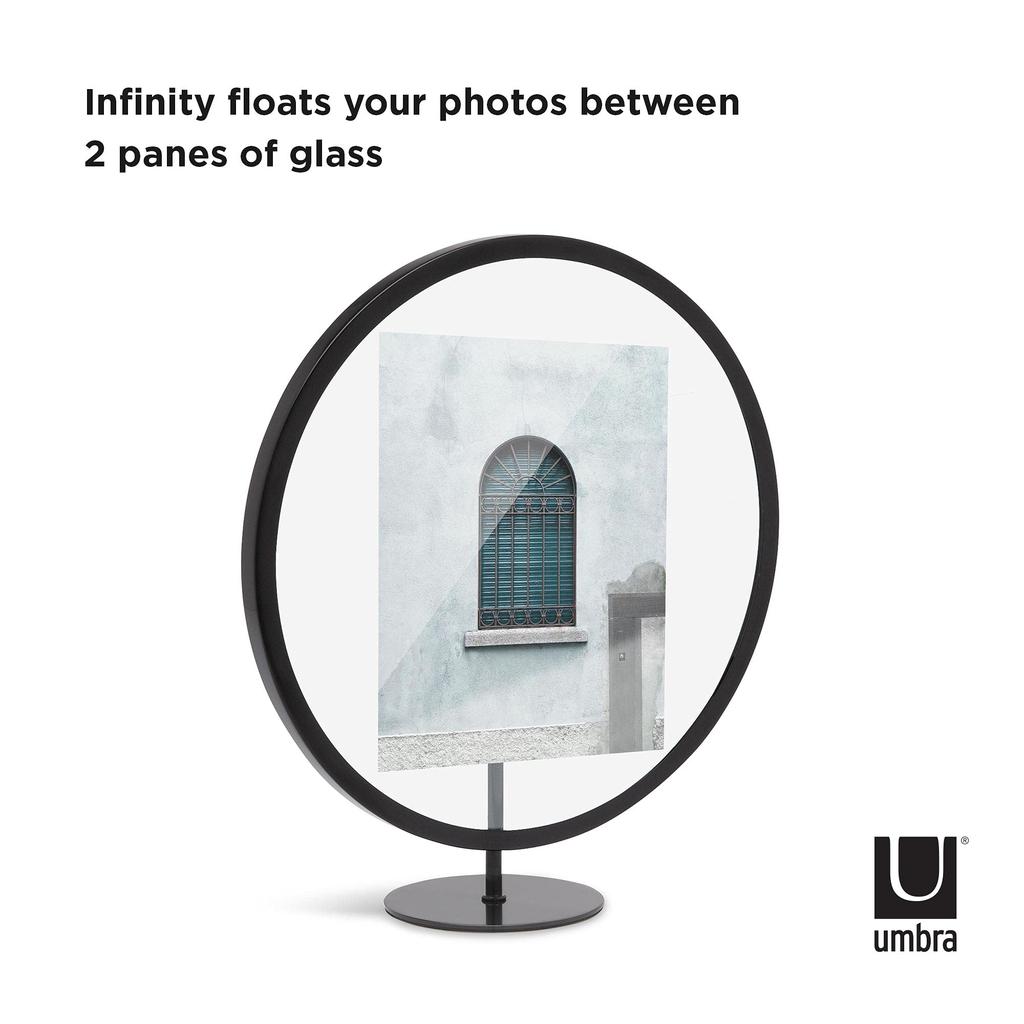 Umbra Infinity Photo 2L Size for and Black Frame, (5x7cm), Round, Wall-Mounted, Photos, Postcards, Art, 21012272040,