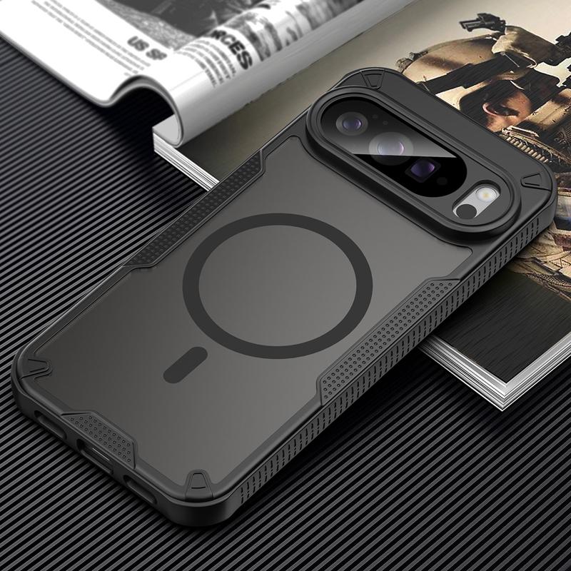 For Google Pixel 10 Pro XL 10 Pro Case Magnetic Semi-translucent Matte PC+ Soft TPU Edge Camera Lens Protection Cover
