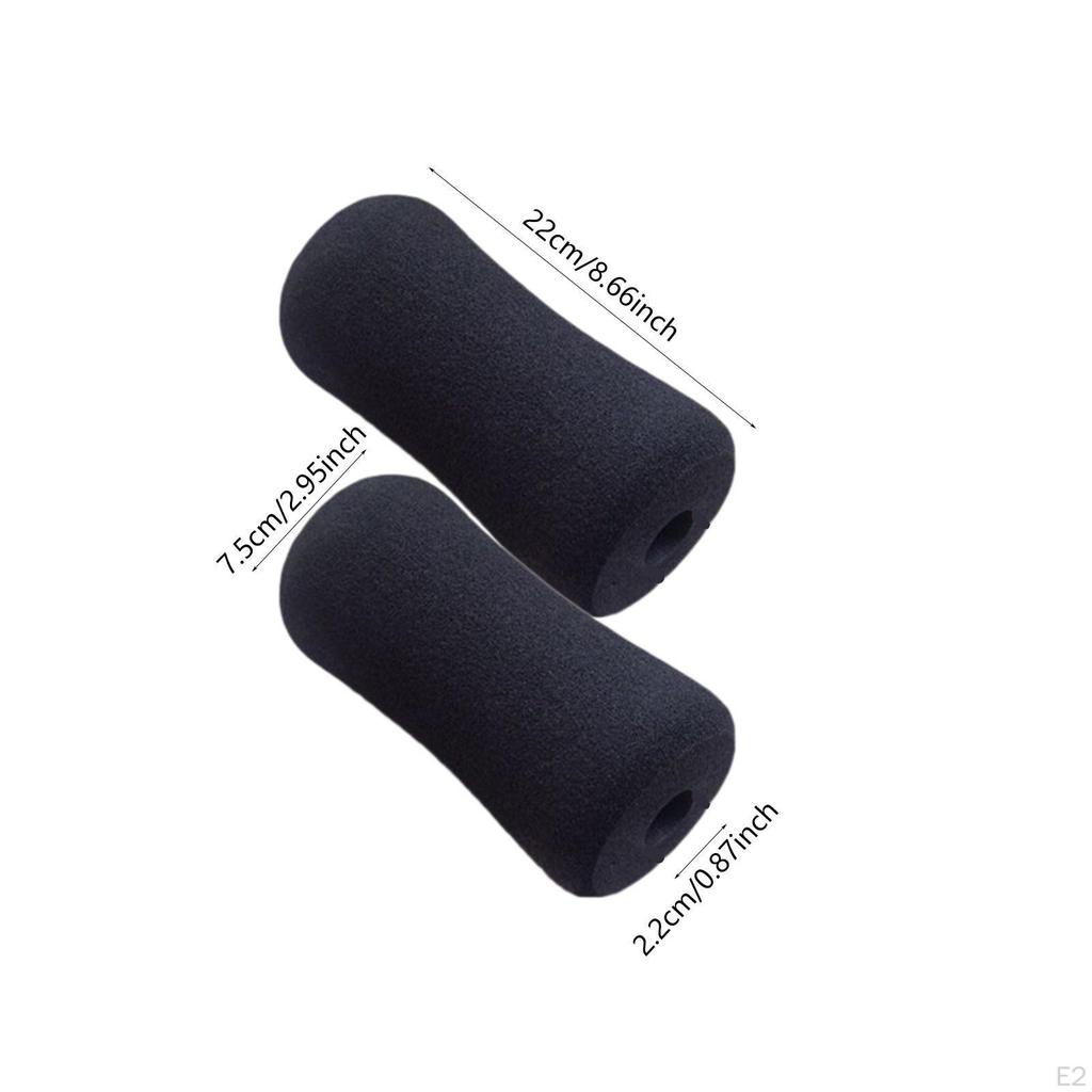 2 Pack Foam Foot Pad Rollers Grip Handle Exercise Equipment Sleeves for Home Gym Leg Extension